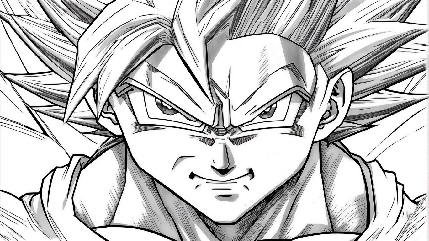 Power Up With Goku Coloring Pages For Anime Fans
